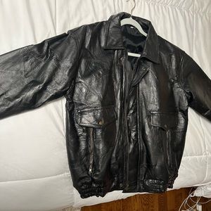 Unisex Leather Bomber